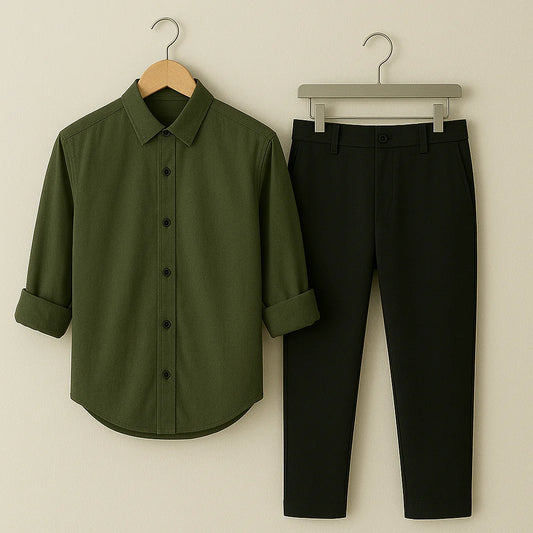 Comfortable Men’s Formal Shirt and Pant Combo for Daily Office Use