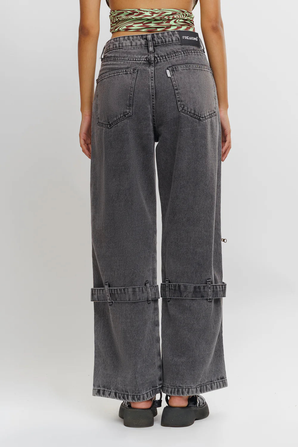 Versatile Fawn Denim Flared Korean Pants for Women