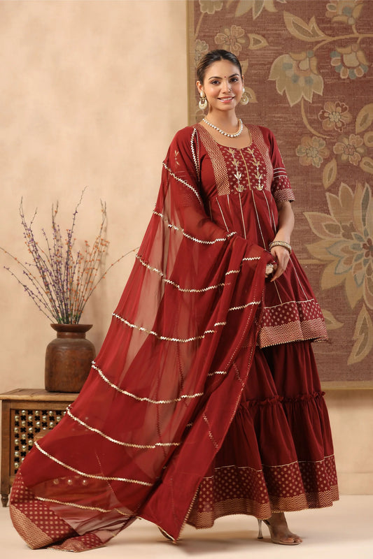 Radhika Kalidaar Sharara Set with Stylish Embroidery for Ethnic Occasions