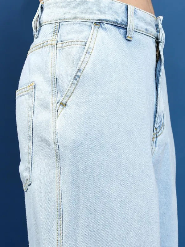 Light Blue Relaxed Baggy Cargo Pants for Men with Comfortable and Durable Fabric