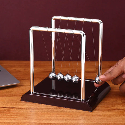 Swinging Ball Pendulum Cradle Executive Desk Ornament Stress Relief and Science Gadget