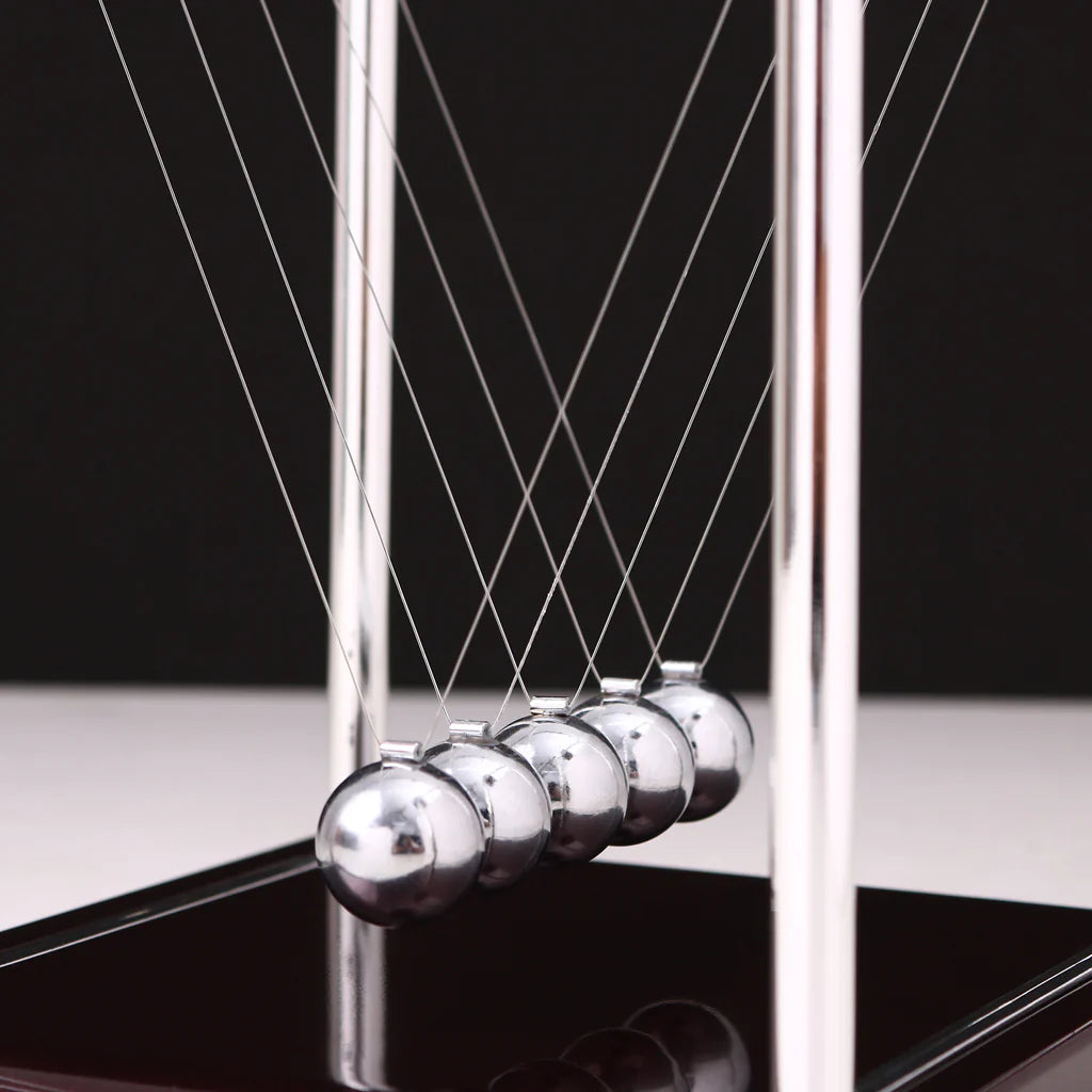 Swinging Ball Pendulum Cradle Executive Desk Ornament Stress Relief and Science Gadget