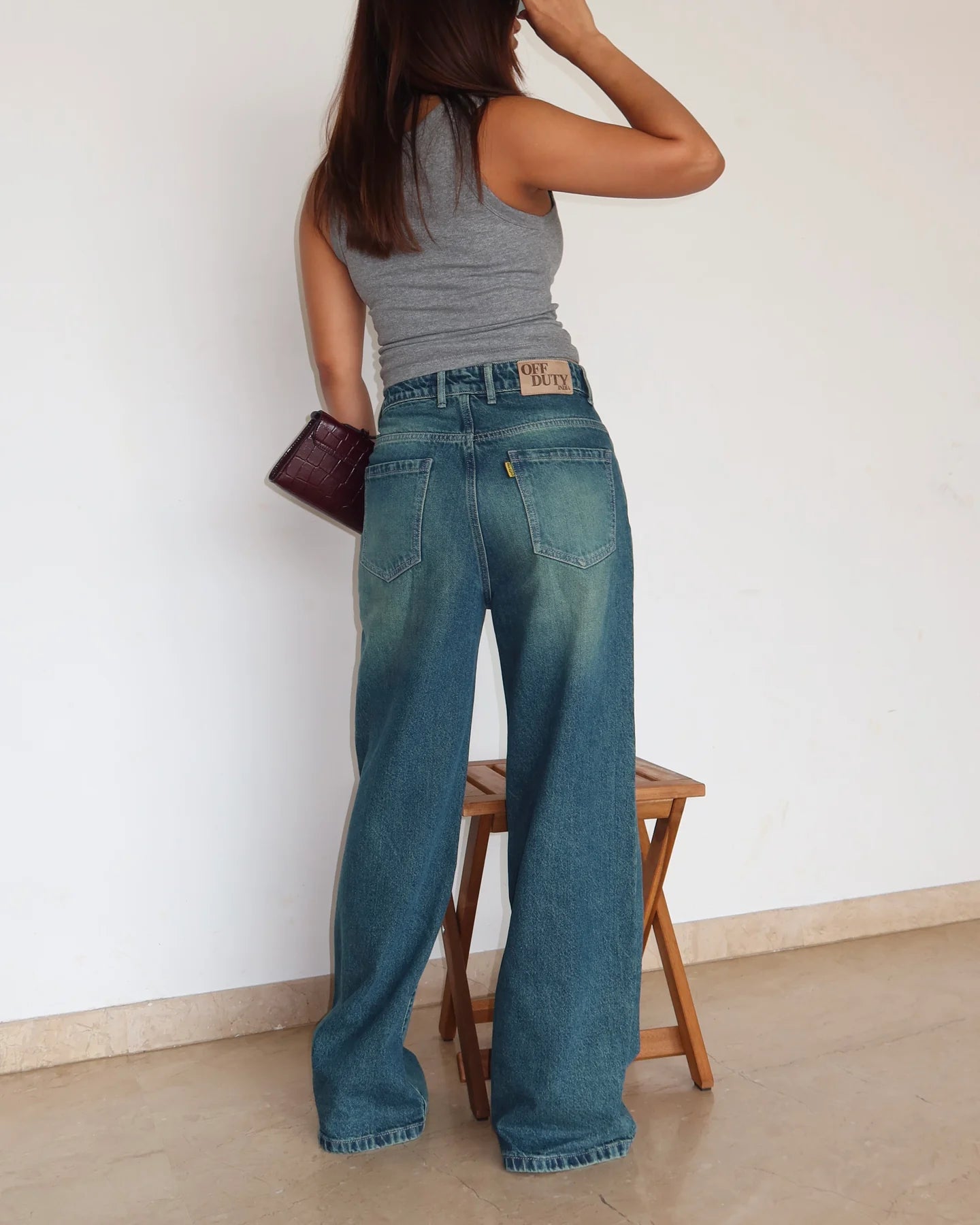 Relaxed Fit Shade Flow Wide Leg Jeans for Work and Casual Outfits