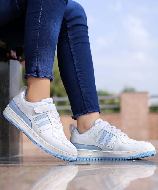 Casual Women’s Low-Top Sneakers Trendy Hook and Loop Closure Street Style Sneakers