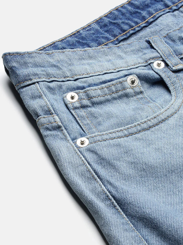 Blue Two Tone Relaxed Fit Jeans for Men with Modern and Versatile Look