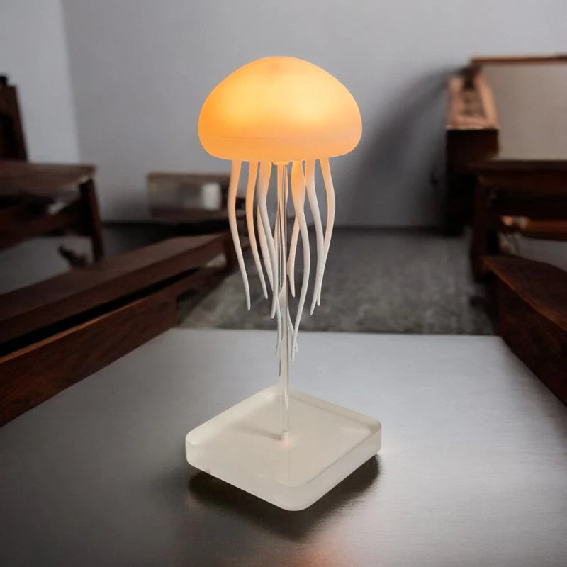 RGB Jellyfish Lamp with Voice Control Dancing Legs USB C Rechargeable Light for Desk Bedroom and Gaming Setup