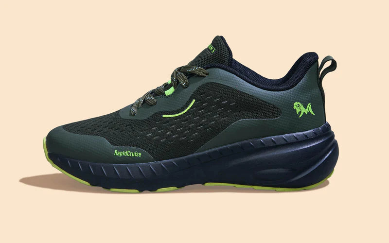 Olive Drift Men’s Sneakers with Breathable Upper and Cushioned Sole for Daily Wear