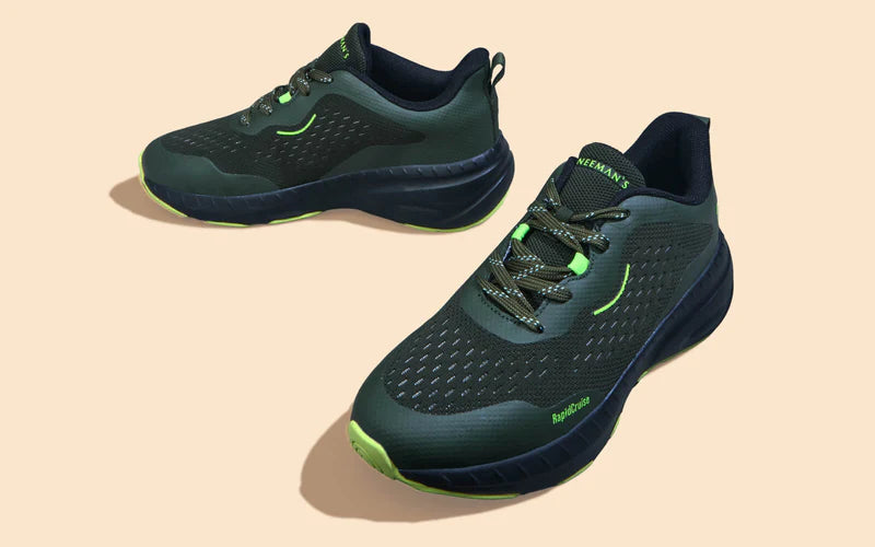 Olive Drift Men’s Sneakers with Breathable Upper and Cushioned Sole for Daily Wear
