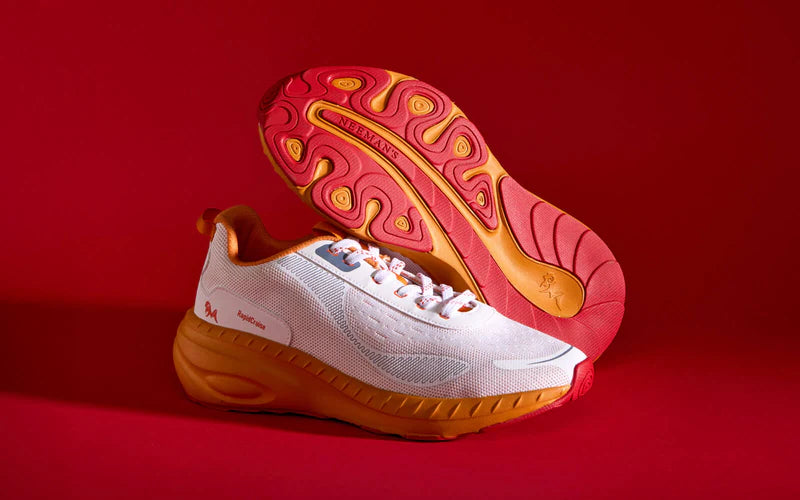 Classic Walk Prime Ivory Orange Sneakers with Durable Grip and Long Lasting Comfort