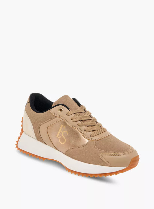 Women’s Panelled Sneakers with Cushioned Midsole and Breathable Mesh Upper