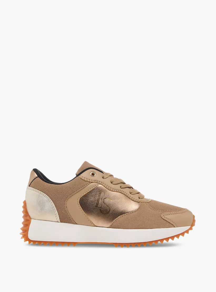 Women’s Panelled Sneakers with Cushioned Midsole and Breathable Mesh Upper