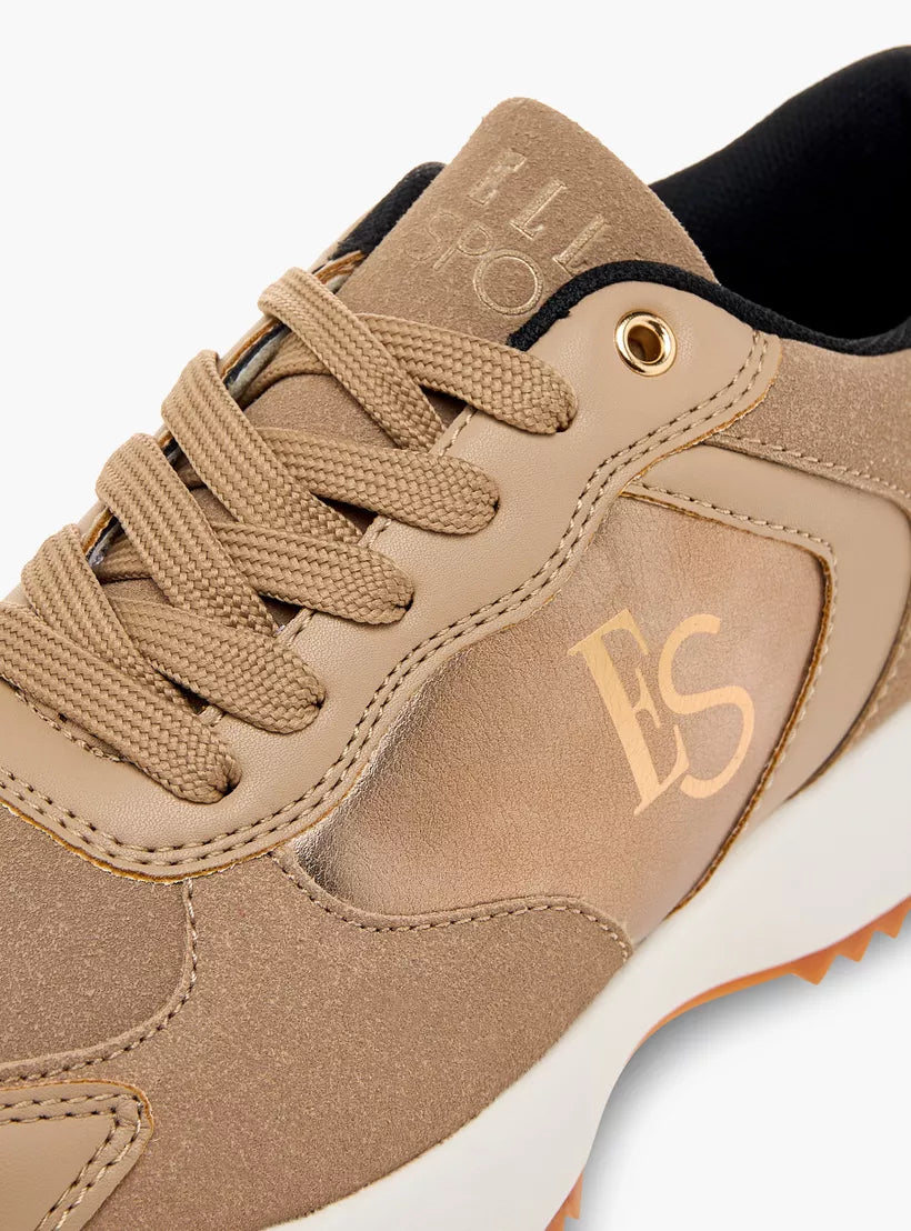Women’s Panelled Sneakers with Cushioned Midsole and Breathable Mesh Upper