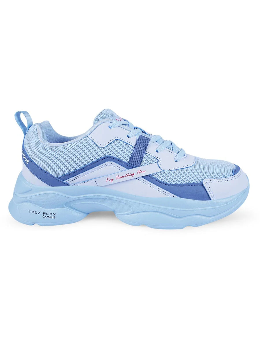 Stylish Blue Women Casual Sneakers with Breathable Upper and Cushioned Sole