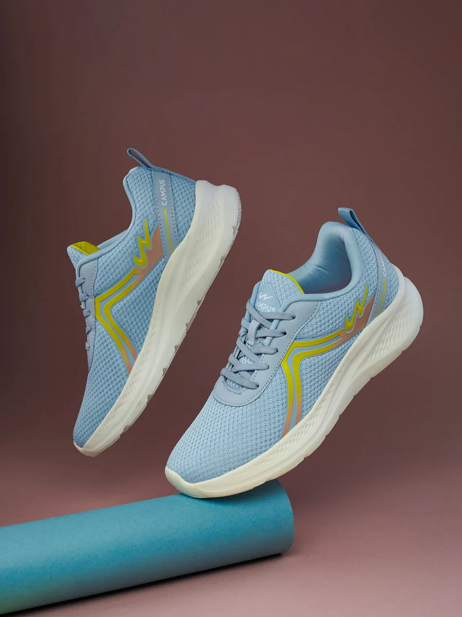 High-Performance Women’s Blue Running Shoes with Flexible Outsole