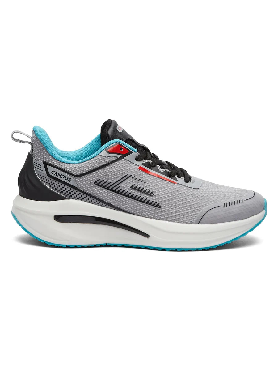 Grey Men’s Performance Running Sneakers with Air Cushion Technology for Smooth Ride