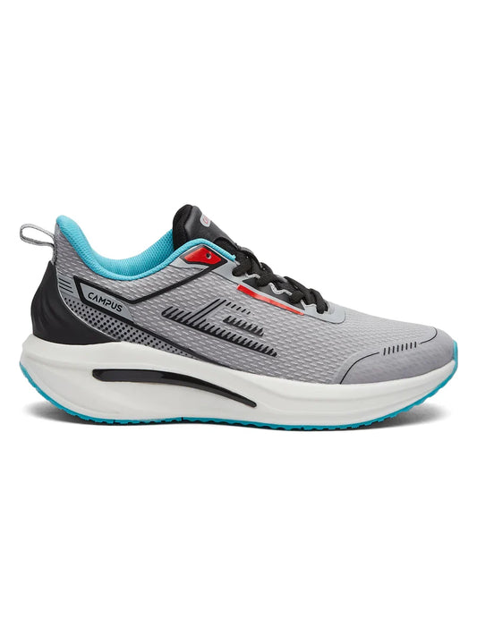 Grey Men’s Performance Running Sneakers with Air Cushion Technology for Smooth Ride