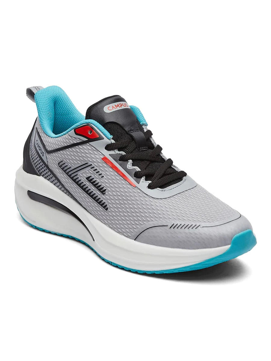 Grey Men’s Performance Running Sneakers with Air Cushion Technology for Smooth Ride