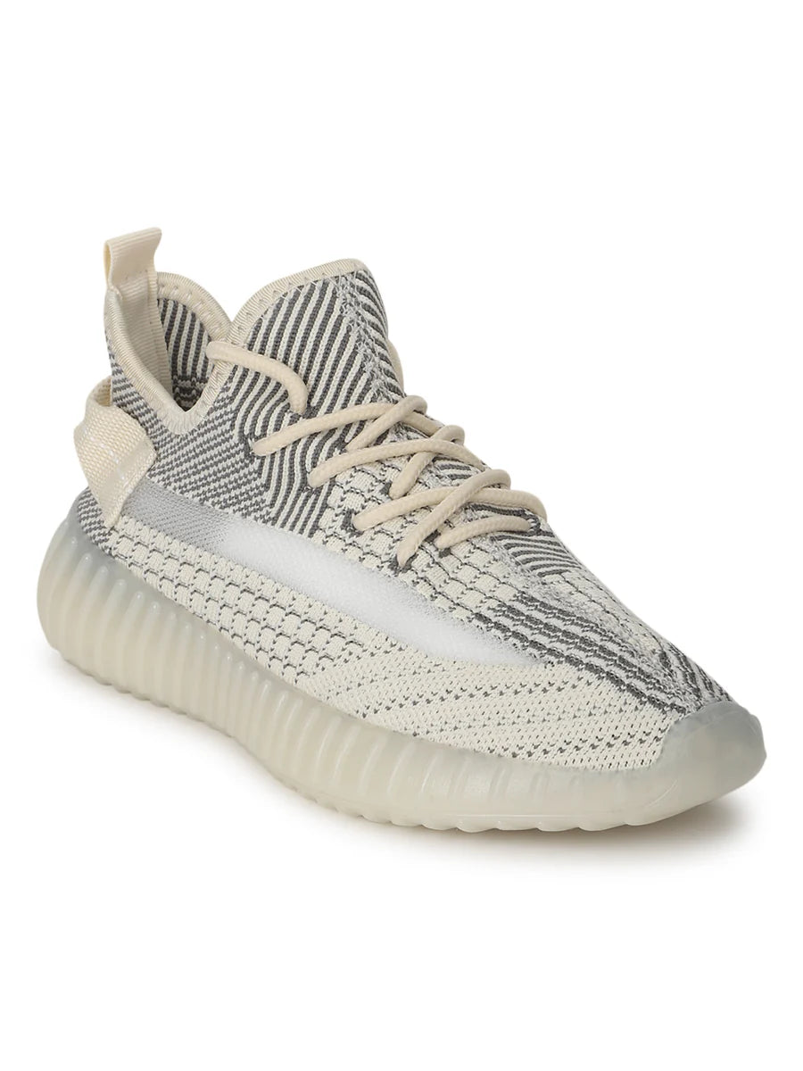 Elegant Casual Cream Sneakers with Breathable Lace-Up Design for Women