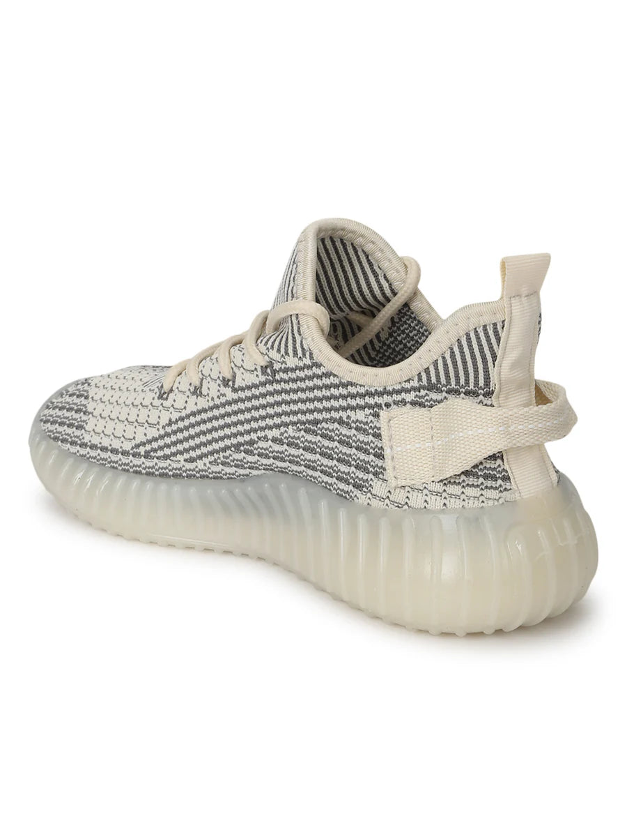 Elegant Casual Cream Sneakers with Breathable Lace-Up Design for Women