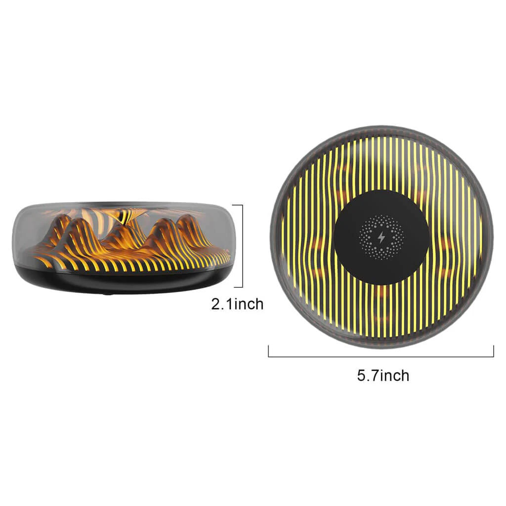 Wireless Charger with LED Night Light Perfect for Bedroom and Gifting