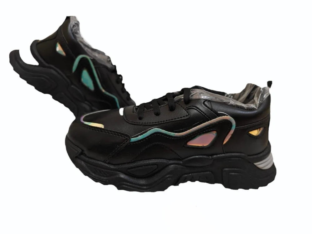 Comfortable Black Casual Shoes for Boys with Soft Insole and Shock Absorbing Sole