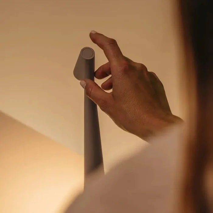 Wireless LED Desk Lamp with Minimalist Design Rechargeable Battery Touch Control and Adjustable Dimming for Home and Study