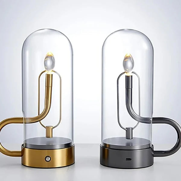 Rechargeable Magnetic Swing Atmosphere Lamp with USB Charging Elegant Bedside and Home Décor Night Light