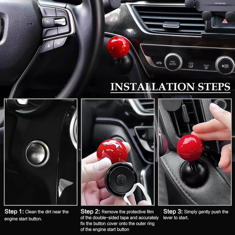 Car Engine Push Start Button Cover Arcade Joystick Design Decorative and Protective Accessory