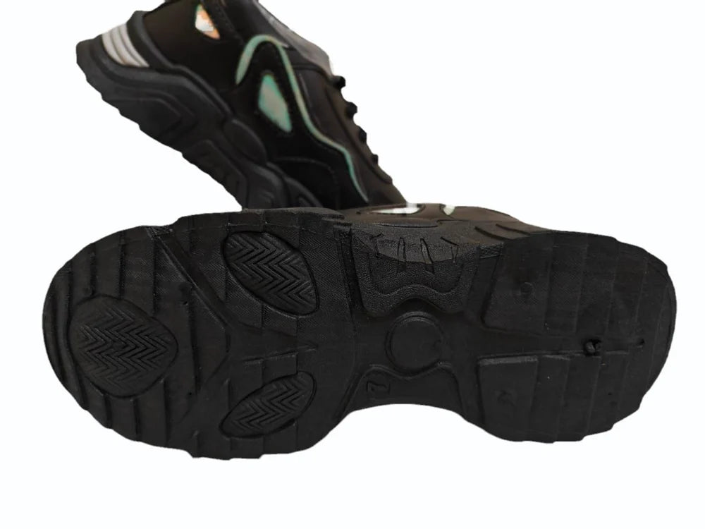 Comfortable Black Casual Shoes for Boys with Soft Insole and Shock Absorbing Sole